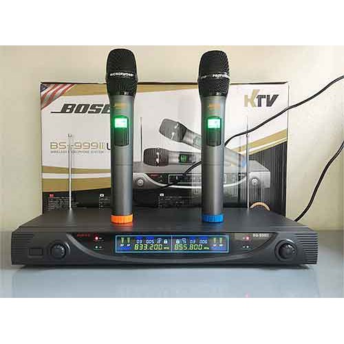 CTY MT MICRO KHÔNG DÂY BS 999II - Bộ 2 Micro không dây sử dụng cho karaoke gia đình tốt nhất hiện nay(BH 12T)