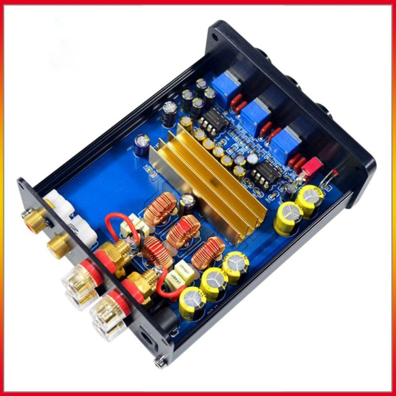 Bộ khuếch đại âm thanh nổi Hi-Fi 200W Mini 2.0 hạng D 2 kênh màu đen dành cho loa