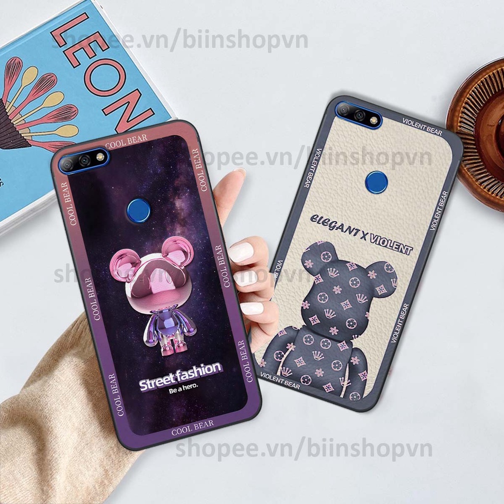 Ốp Huawei Y7 Prime 2018 / Y7 Pro 2018 hình gấu bear brick đẹp độc lạ, thời trang, cá tính