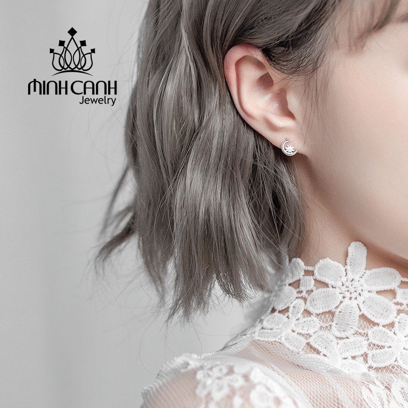 Bông Tai Trăng Sao Đính Đá - Minh Canh Jewelry