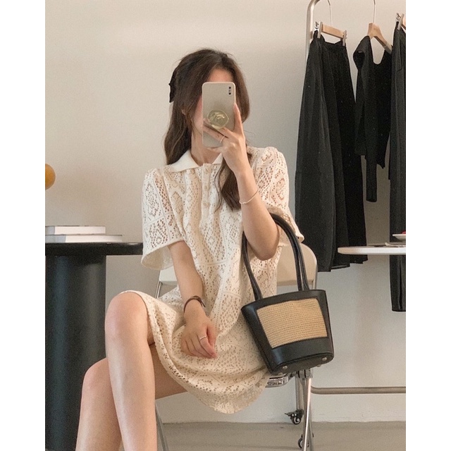 Rustic Polo Dress - Đầm ren 2 lớp -Dreamynt