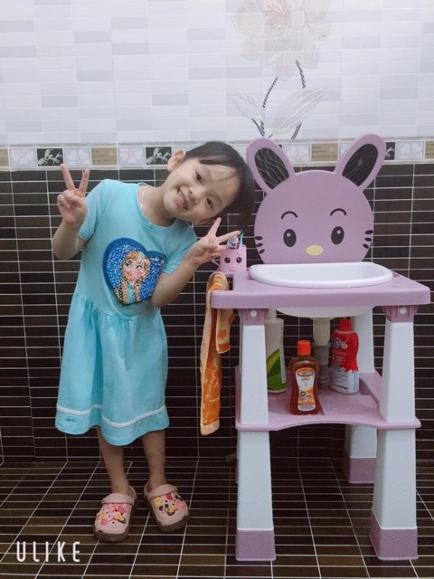BỒN RỬA MẶT MINI CHO BÉ CÓ VAN VÀ ỐNG XẢ NƯỚC