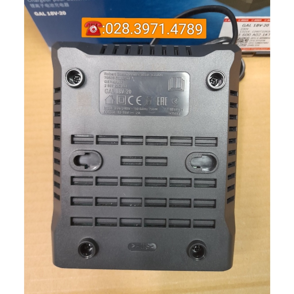 Sạc pin GAL 18V-20 14.4V/ 18V Bosch