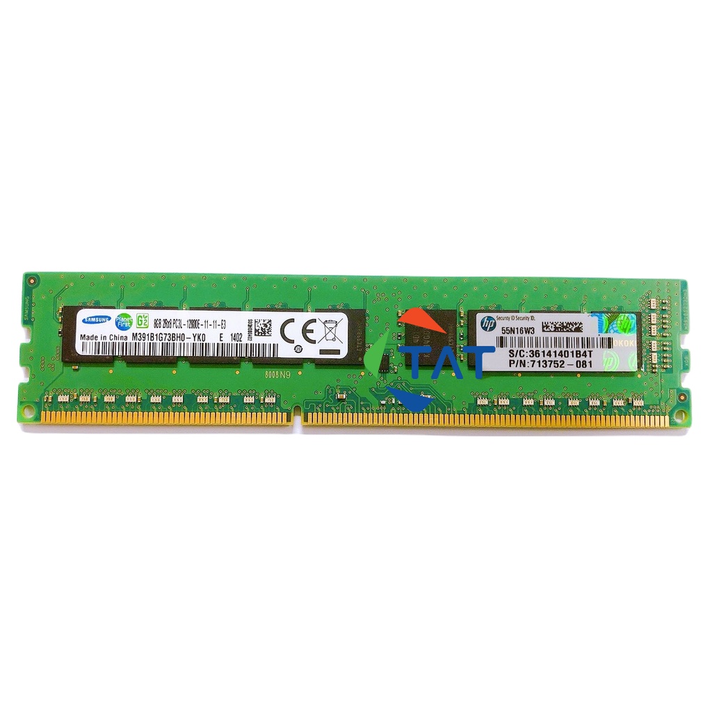 Ram Server Samsung 8GB 1600MHz PC3L-12800E 1.35V ECC Unbuffered