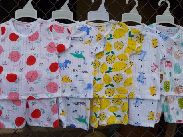 Bộ quần áo cộc tay cotton giấy QATE325 cho bé trai và bé gái