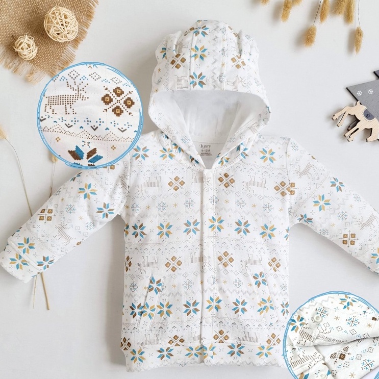 Áo Khoác cho bé Luxry có mũ tai thỏ đáng yêu cho bé từ 6 tháng đến 5 tuổi