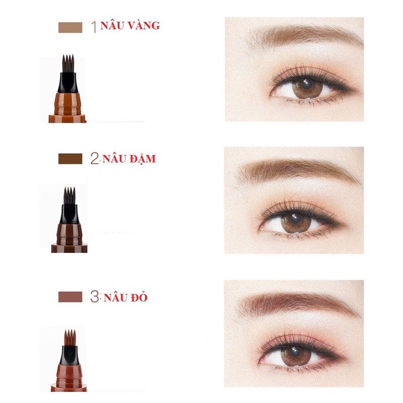 Xả Kho Bút chì kẻ lông mày- phẩy sợi lông mày 4D không trôi nước dạng gel Suake eyebrown contuoring