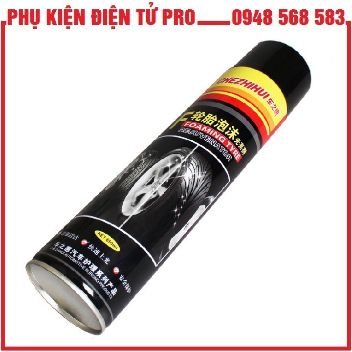 Bình Xịt Làm Mới Và Bảo Vệ Lốp Xe Cao Cấp 650Ml