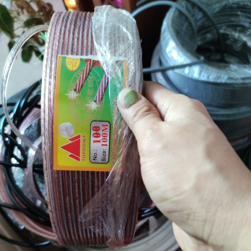 Dây loa 100 tim trong suốt,dây loa,dây truyền tín hiệu,dây loa