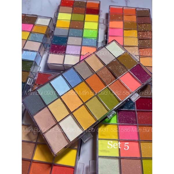 Set bột 24 màu đắp hoa nổi, hoa fantasy, đắp móng- bột mỹ cao cấp