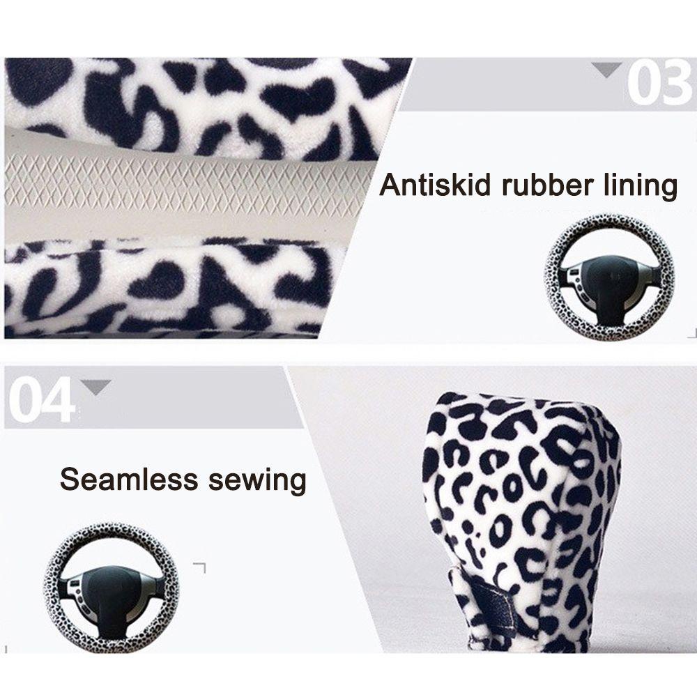 Bộ 3 Vỏ Bọc Vô Lăng Xe Hơi Bằng Lông Nhung Giữ Ấm Mùa Đông