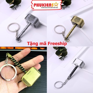 Móc khóa búa Thor Marvel cực chất - Chất liệu kim loại - sơn tĩnh điện cực bền