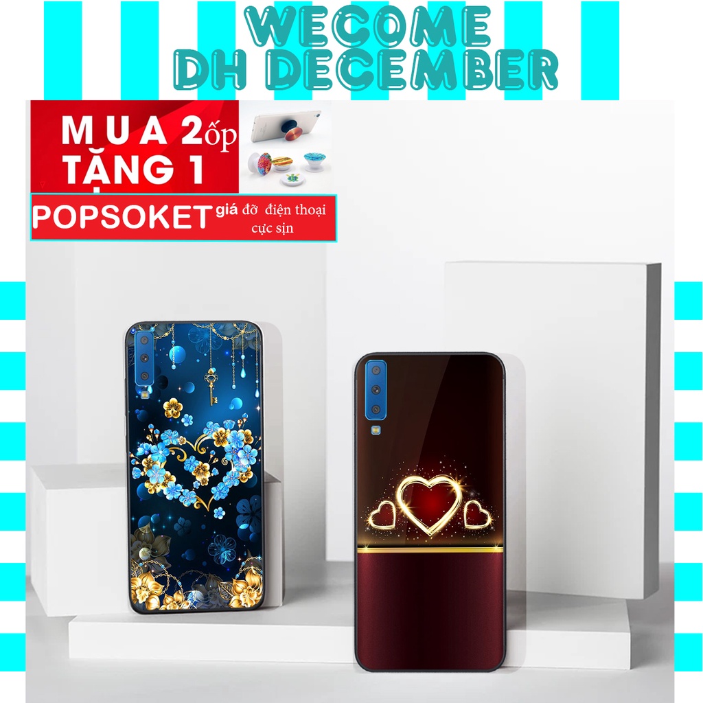 HOT SALE OFF ( 2 ỐP TẶNG 1 POP) Ốp lưng Samsung Galaxy A7 2018 in hình hoa tinh tế , mới mẻ DH DECEMBER