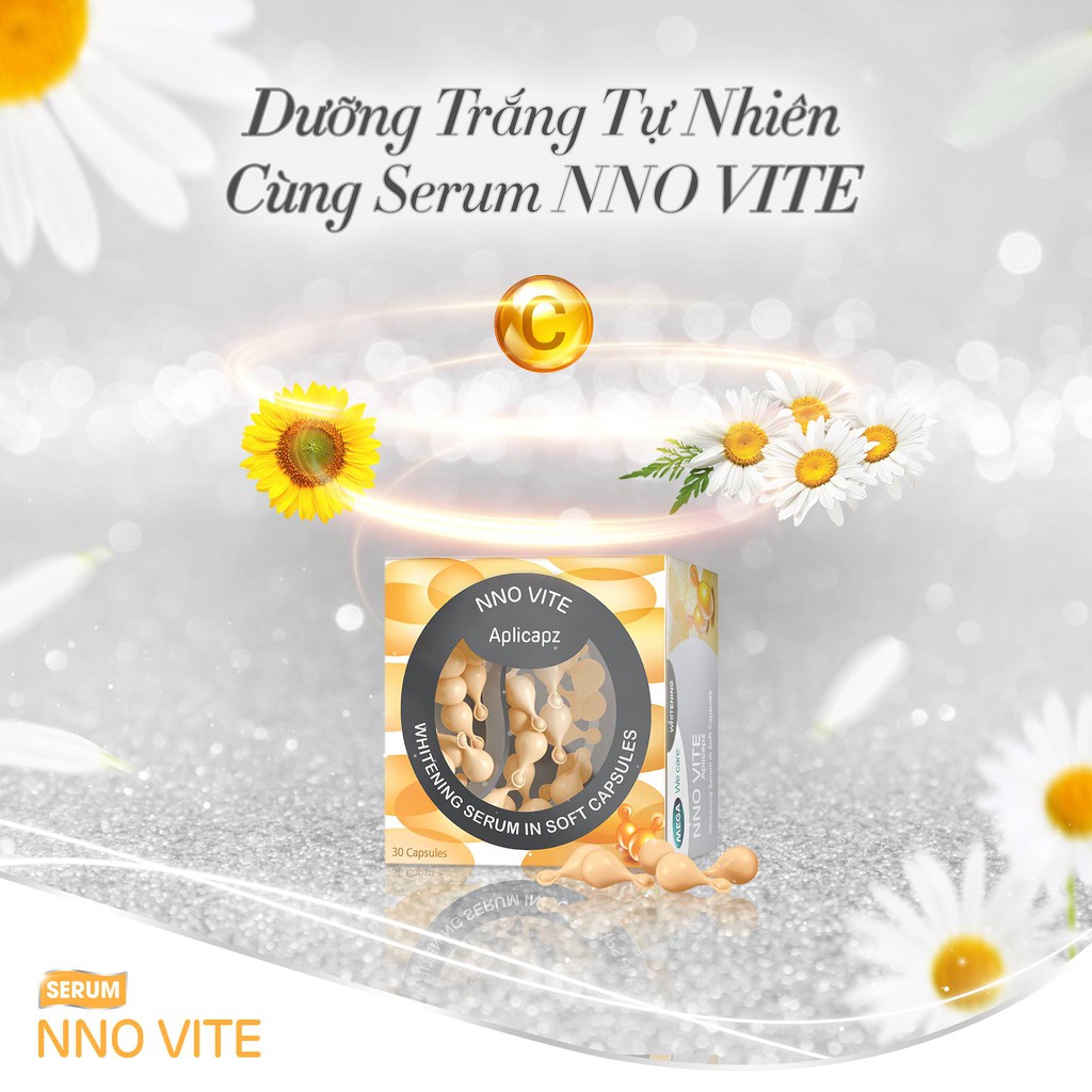 Serum Dưỡng Trắng Da, Mờ Thâm, Dưỡng Ẩm, Chống Lão Hóa NNO Vite Và NNO Vitamin E Hộp 30 Viên