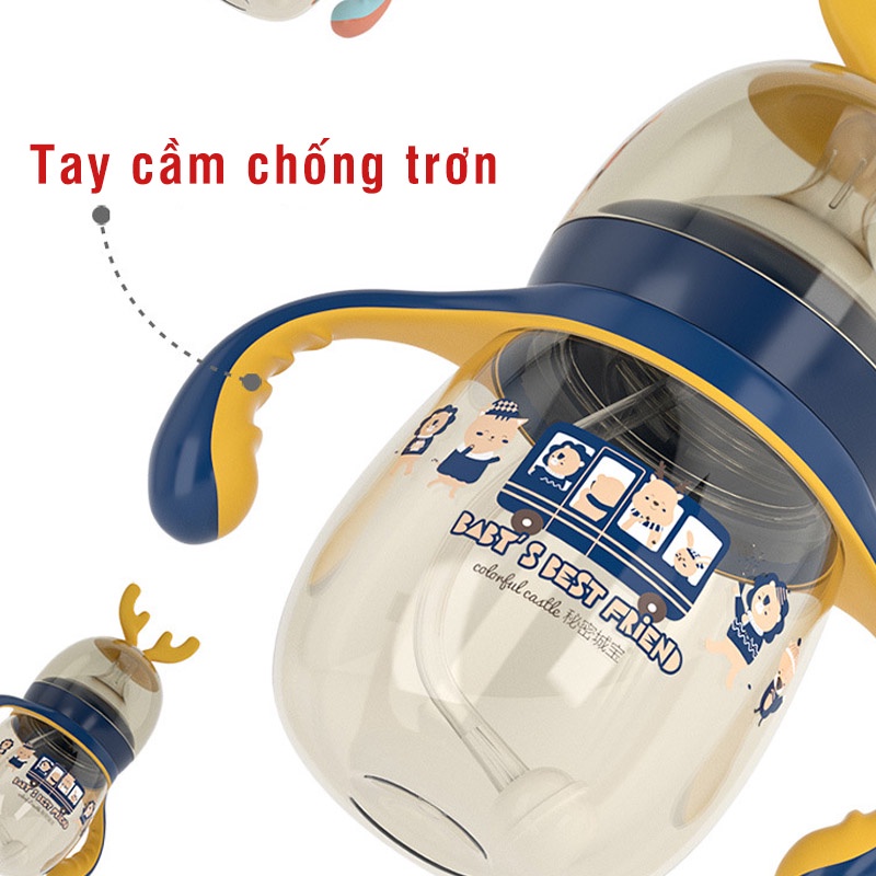 Bình Sữa 3 In 1 Ck Hình Hươu Nhựa Cao Cấp Ppsu Thiết Kế Thông Minh - TAA019
