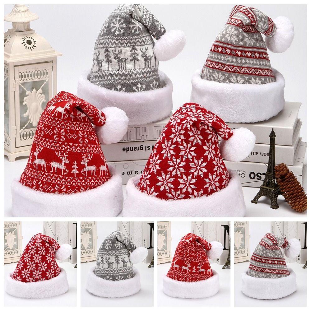 Nón Nhung Dệt Kim Hình Tuần Lộc Năm Mới 2022 Trang Trí Giáng Sinh