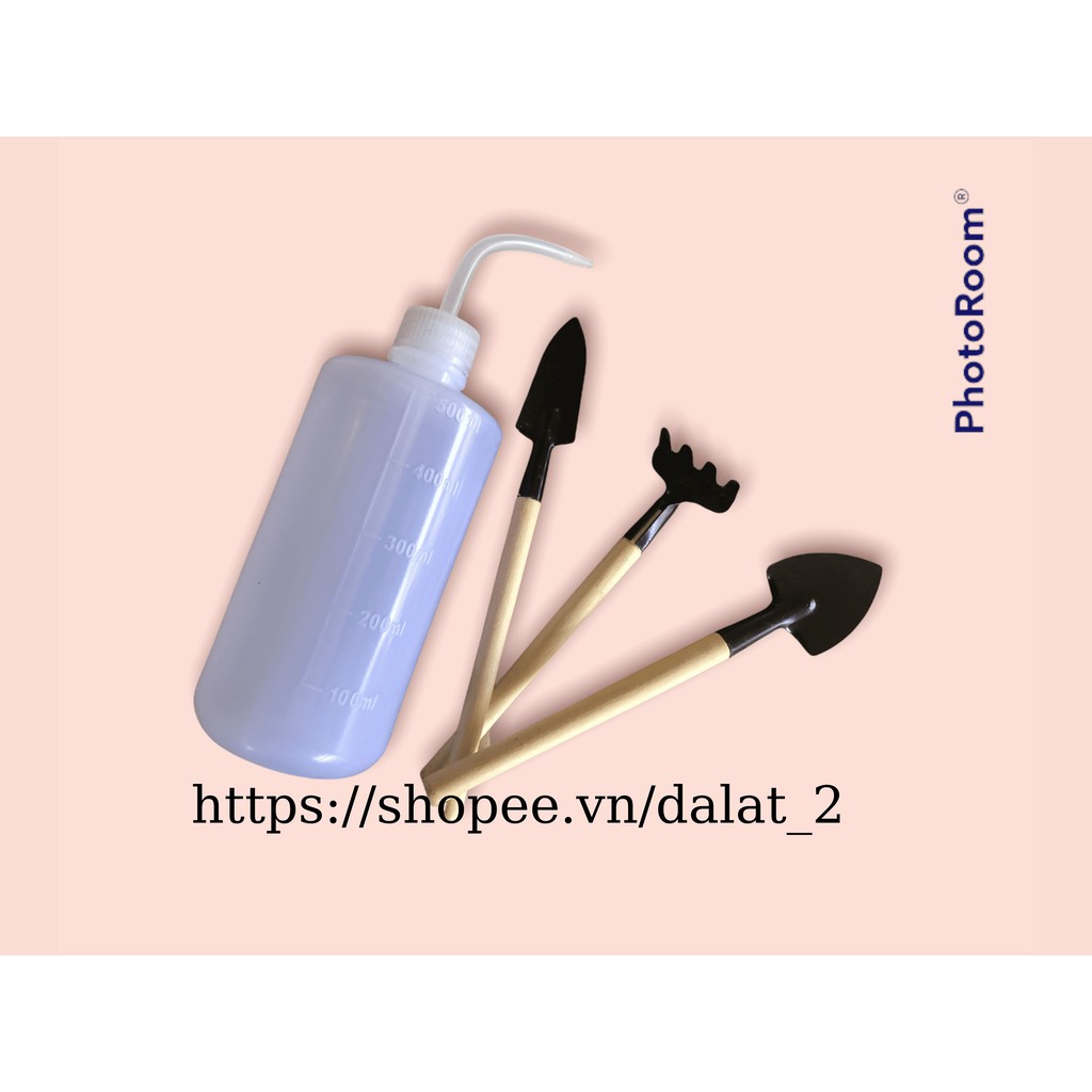BÌNH TƯỚI 500ML CHUYÊN DỤNG và BỘ DỤNG CỤ LÀM VƯỜN MINI CHO SEN ĐÁ,XƯƠNG RỒNG, RẺ ĐẸP, CHẮC CHẮN