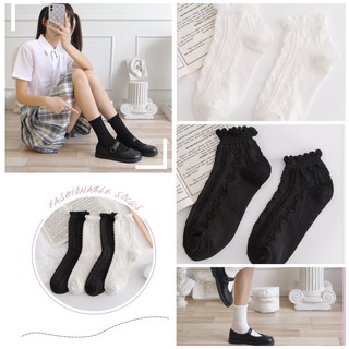 [HOT-2020] Tất Lolita hai màu đen trắng hai dáng cao và thấp mới nhất