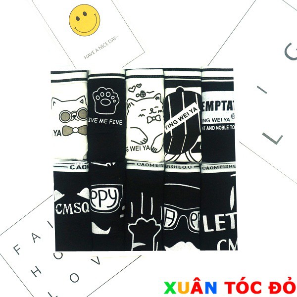 SỈ ZALO RẺ HƠN NHIỀU_ Quần Lót 10 Kiểu Black & White Siêu Ngầu 10007