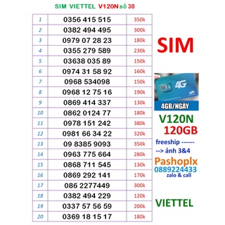 Sim viettel số đẹp 38