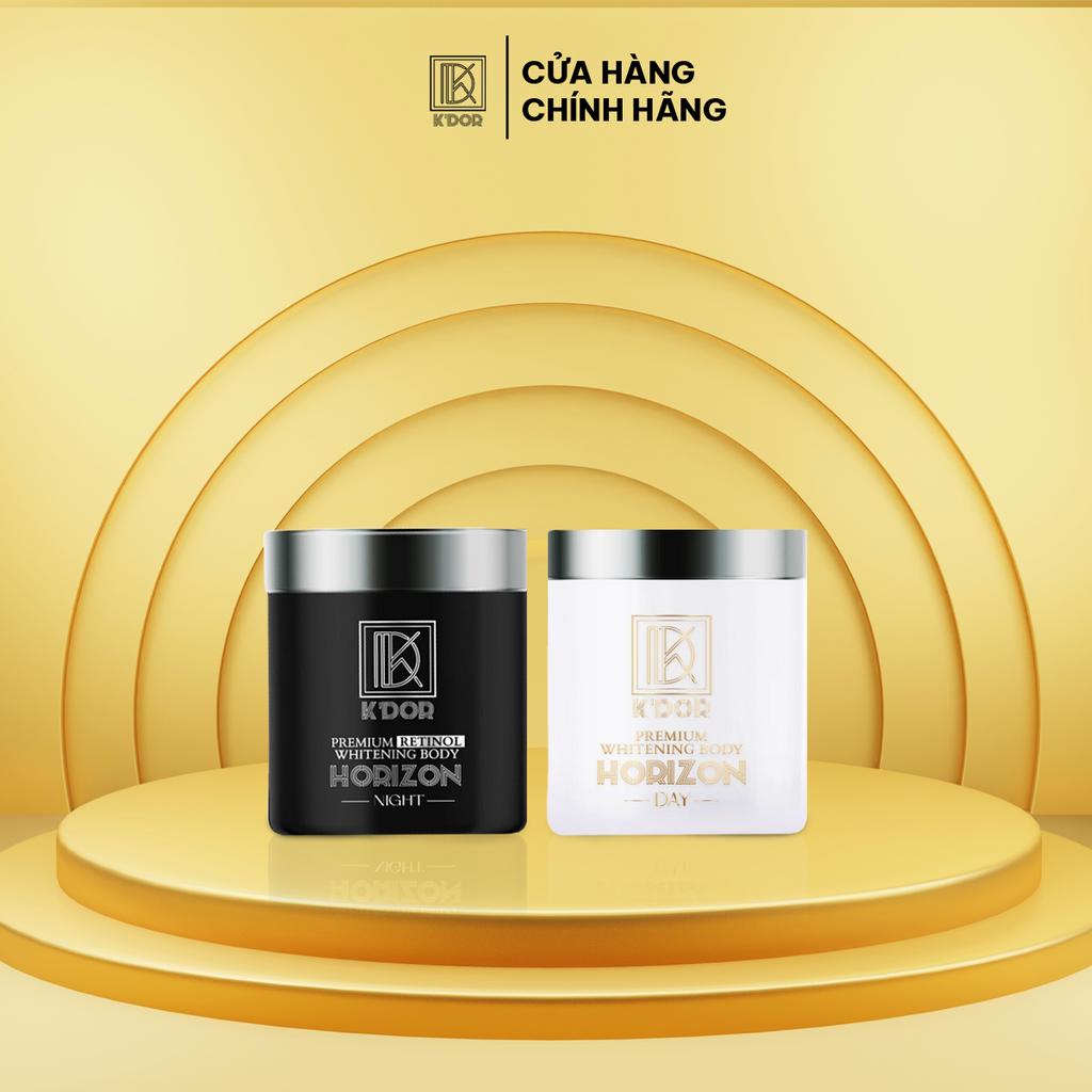 Bộ Kem Dưỡng Trắng Da Ngày & Đêm K'Dor, trắng sáng mềm mịn, chống lão hóa 500g