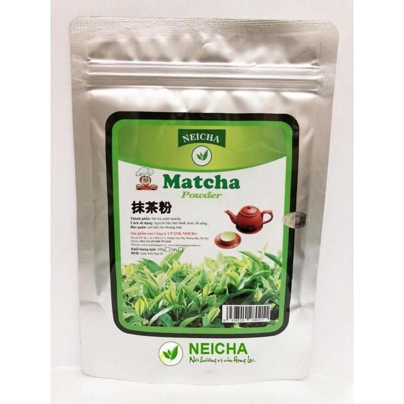 Bột Matcha - bột trà xanh mũ trắng Neicha 500g/100g - Thơm Ngon