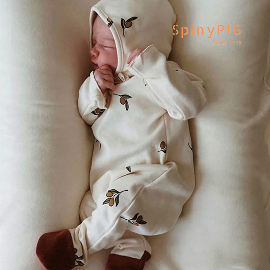 Set body kèm mũ sơ sinh 0-2 tuổi style Hàn Quốc cotton chùm bàn dài tay thu đông