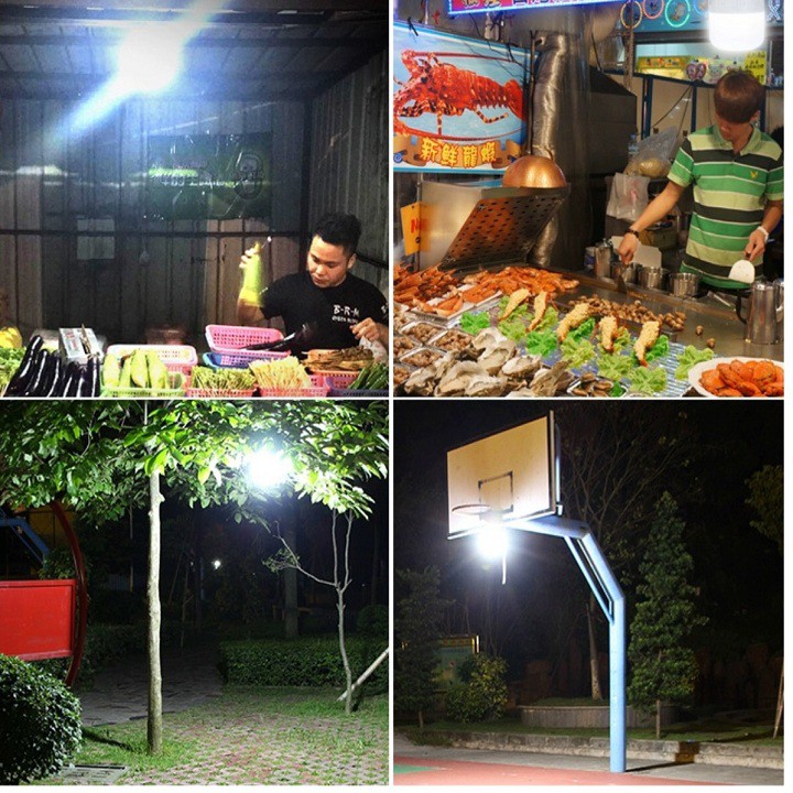 Bóng đèn tích điện 150W kèm tấm pin năng lượng mặt trời
