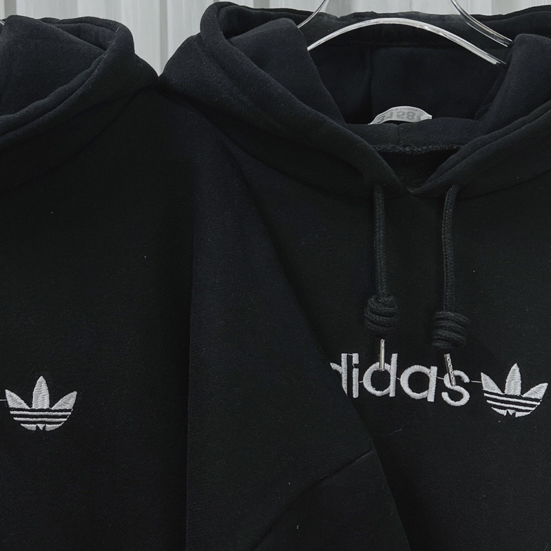 Áo hoodie form rộng vải nỉ Ngoại Thêu Adi Unisex