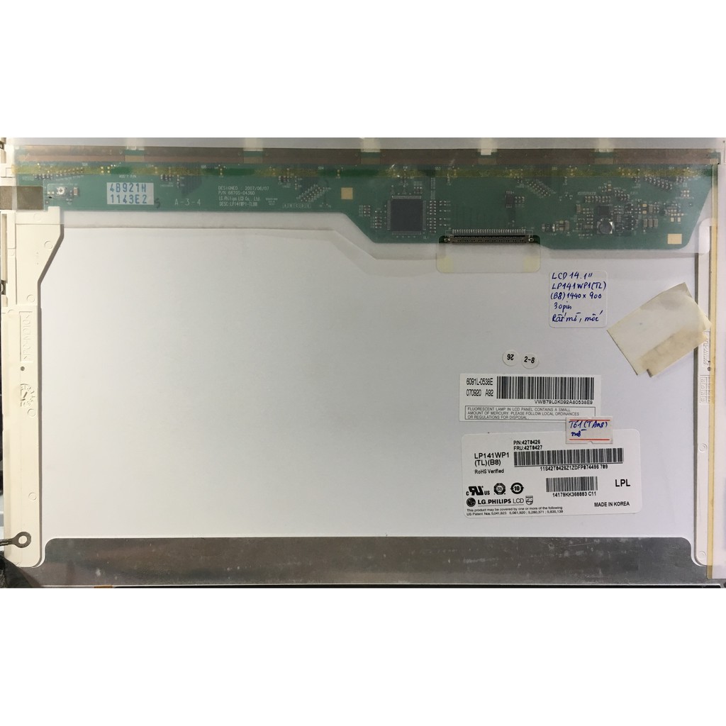 Màn hình LCD cho Laptop 14.1 inch, dùng cao áp đơn, 30 pin 100-250k