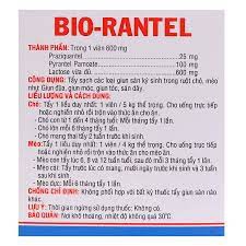 Sổ giun chó mèo BI-O RANTEL- hộp 10 viên