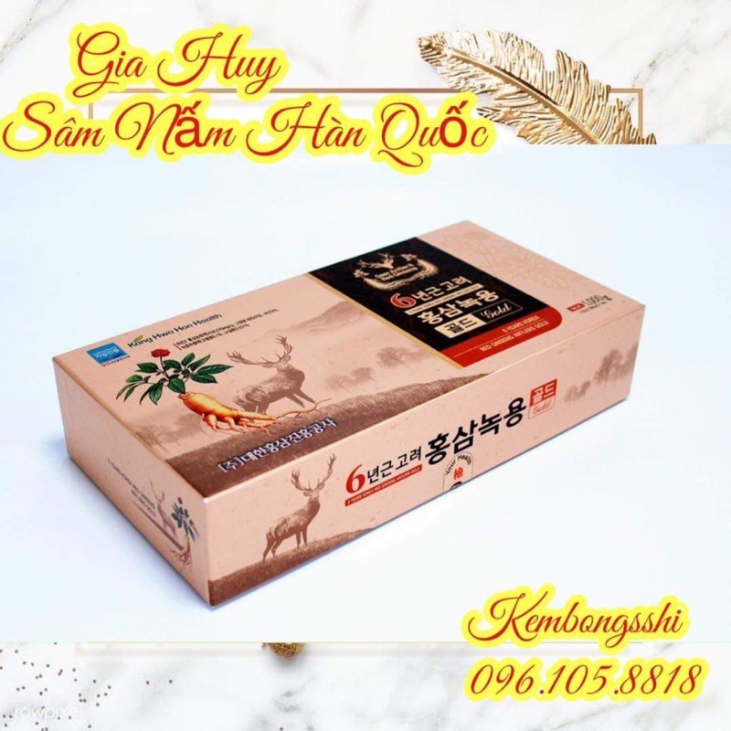 [SỈ TẬN GỐC ] Cao Hồng Sâm Nhung Hươu KANGHWA Hàn Quốc, Hộp 4 Lọ x 250gr