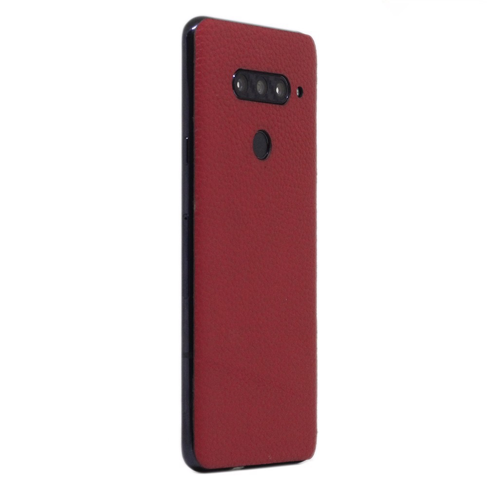 Skin dán da LG V40 màu đỏ mịn