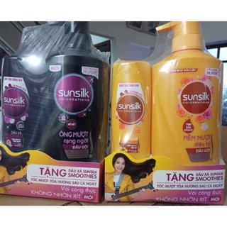 Dầu gội sunsilk 650 tặng kèm dầu xả 140g