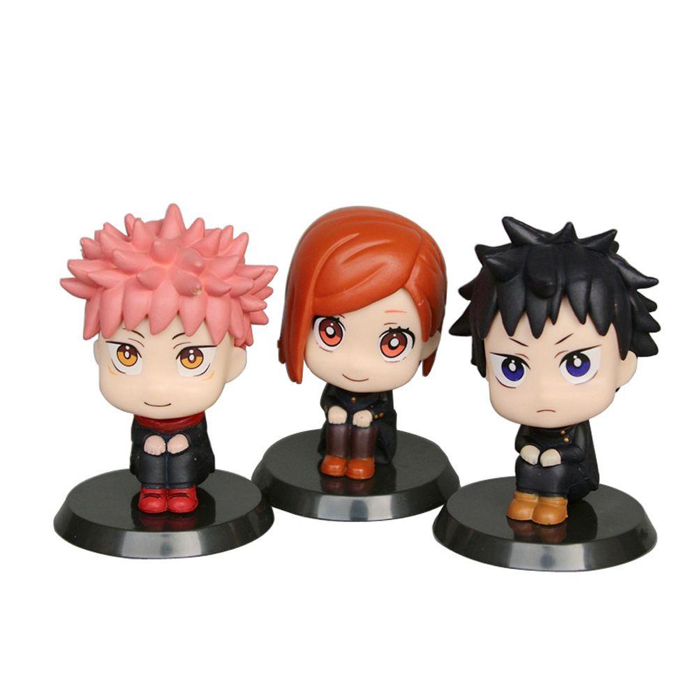 Set 5 Mô Hình Đồ Chơi Nhân Vật Jujutsu Kaisen Kawaii Gojo Satoru Itadori Yuji