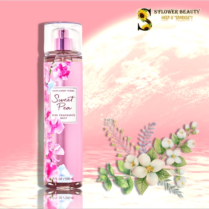 SWEET PEA | Bộ Sản Phẩm Gel Tắm -  Dưỡng Thể - Xịt Thơm Nước Hoa Toàn Thân Bath &amp; Body Works Body Care