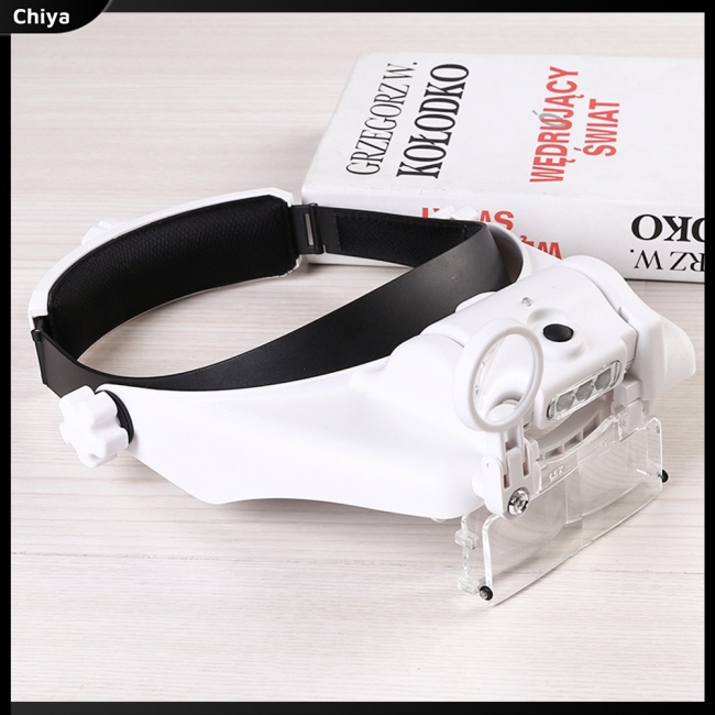 Kính Lúp Đeo Đầu 1.5x 2x 8x 6 Có 3 Đèn Led Sạc Usb Tiện Dụng