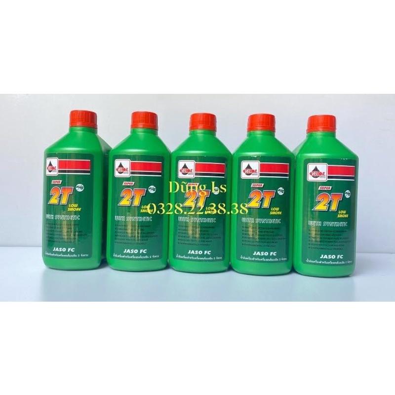 Combo 10 chai Nhớt 2T siêu thơm VELOIL chính hãng cao cấp Thái Lan cho xe 2 thì xipo nova, nhớt thái chính hãng