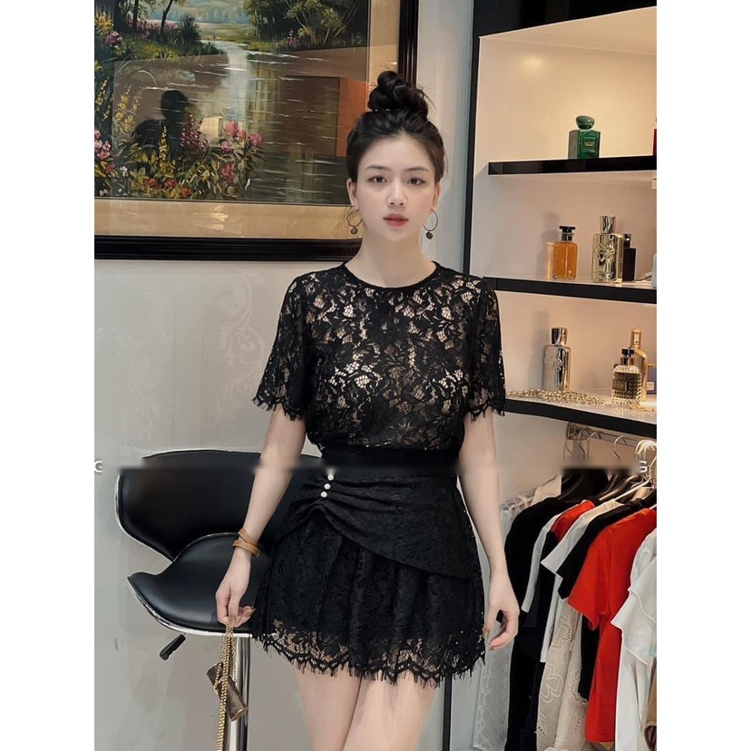 LINH CAVALI- Set ren đính ngọc 2 màu