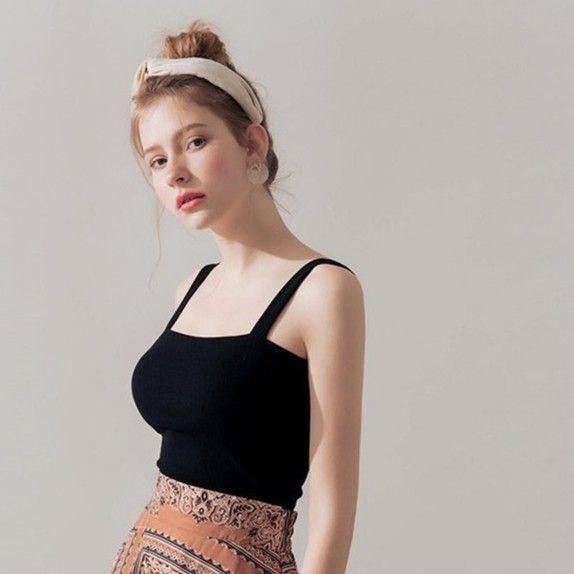 Sale  1121A19-2B1 Áo hai dây bản bự, hở eo, kute, cá tính Sale