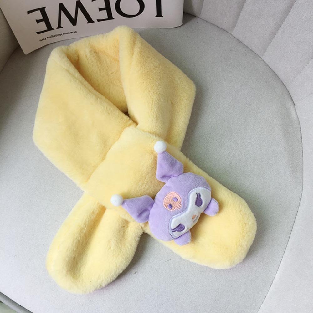 Khăn Choàng Cổ Bằng Vải Bông Hình Kuromi Melody Hoạt Hình Cho Bé