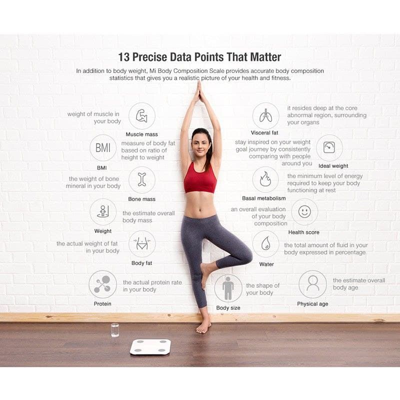 Cân điện tử thông minh Xiaomi Mi Body Fat Scale 2 - Cung cấp 13 dữ liệu về cơ thể và cân Xiaomi Scale 2