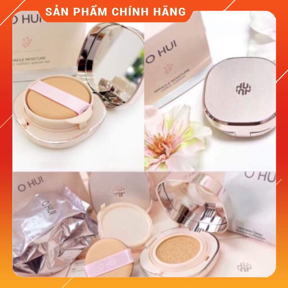 Phấn nước Cushion Ohui Miracle moisture tặng 2 lõi