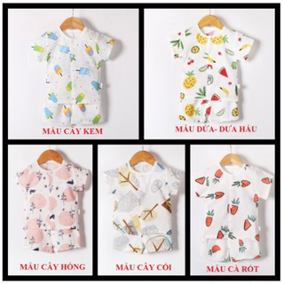 Bộ quần áo cộc tay cotton mềm mại hình cute cho bé