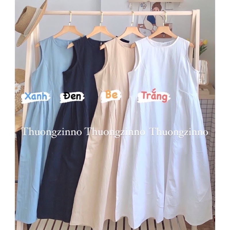 [Ảnh thật/Video]Váy babydoll ba lỗ Lavender dáng dài Hàn Quốc