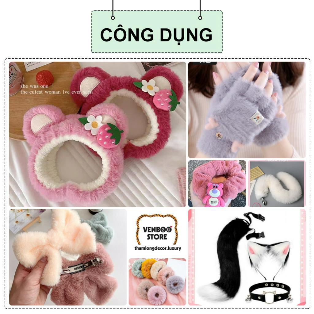 💰  Vải Lông Hàn may móc khóa gấu bông outfit doll băng đô scrunchies handmade treo nôi vỏ gối đệm ngồi nệm cho chó