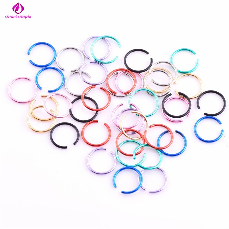 Set 40 Khuyên Mũi Bằng Thép Không Gỉ Cá Tính