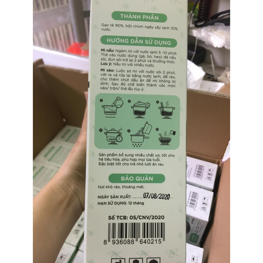 Bún chùm ngây gạo lứt nguyên cám, bún lức chùm ngây ăn kiêng giảm cân