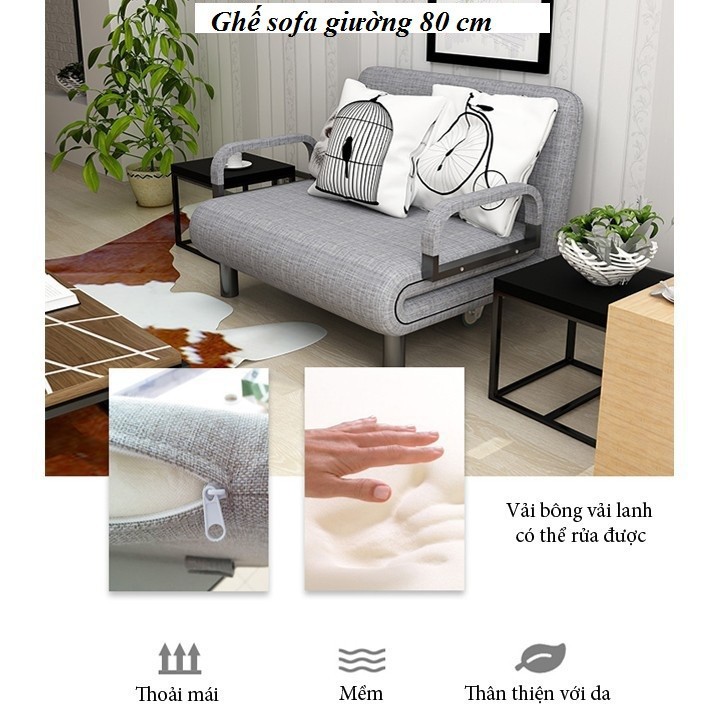 Giường sofa gấp gọn đa năng rộng 1m, 1m2, 80cm ghế sofa bed