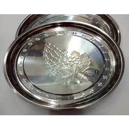 Khay Tròn Inox Trùm Nho Size 28, 36, 38, 50cm Bền Đẹp